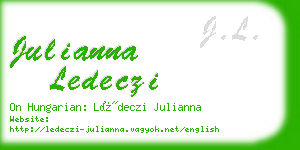 julianna ledeczi business card